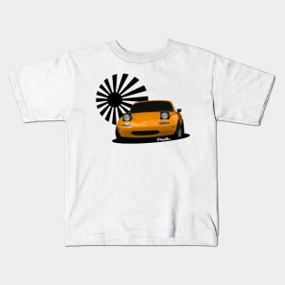 Miata MX-5 NA Orange Kids T-Shirt